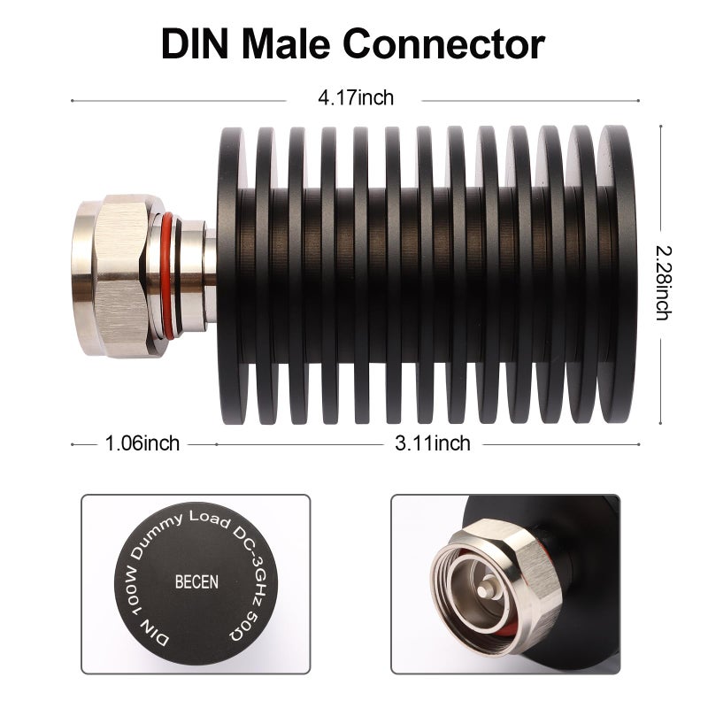 BECEN 100W 7/16(DIN) Male Dummy Load,DC to 3GHz,50ohm - Image 2